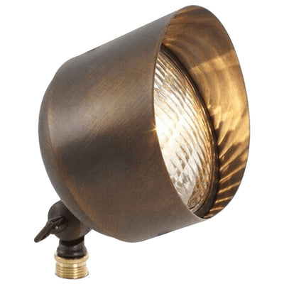 ABBA 12V Natural Brass Round Flood Light/Spot Light - Bulb Not Included - Sonic Electric