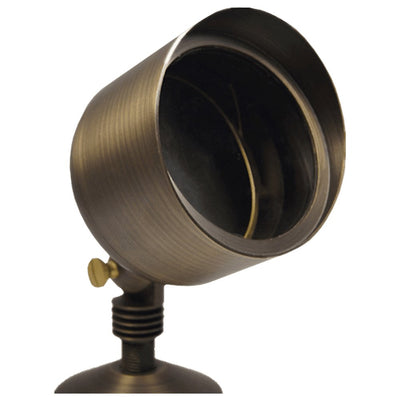 ABBA 12V Natural Brass Round Flood Light/Spot Light - Bulb Not Included - Sonic Electric