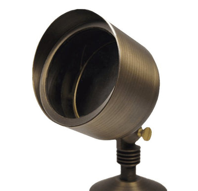 ABBA 12V Natural Brass Round Flood Light/Spot Light - Bulb Not Included - Sonic Electric