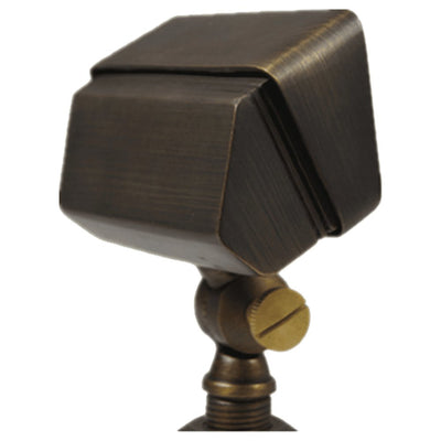 ABBA 12V Natural Brass Square LED Flood Light - Bulb Sold Separately - Sonic Electric