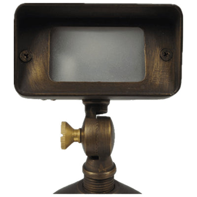 ABBA 12V Natural Brass Square LED Flood Light - Bulb Sold Separately - Sonic Electric