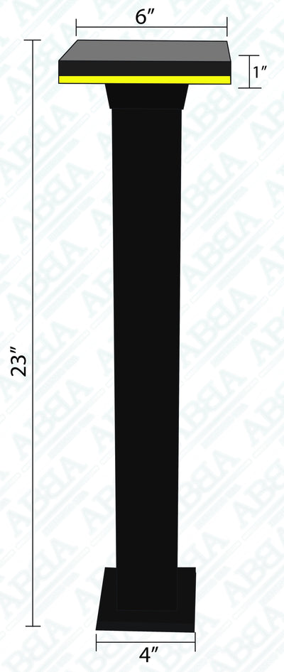ABBA 12W 12V 22.5" Flat LED Bollard Path Light - 3000K, Warm White - Sonic Electric