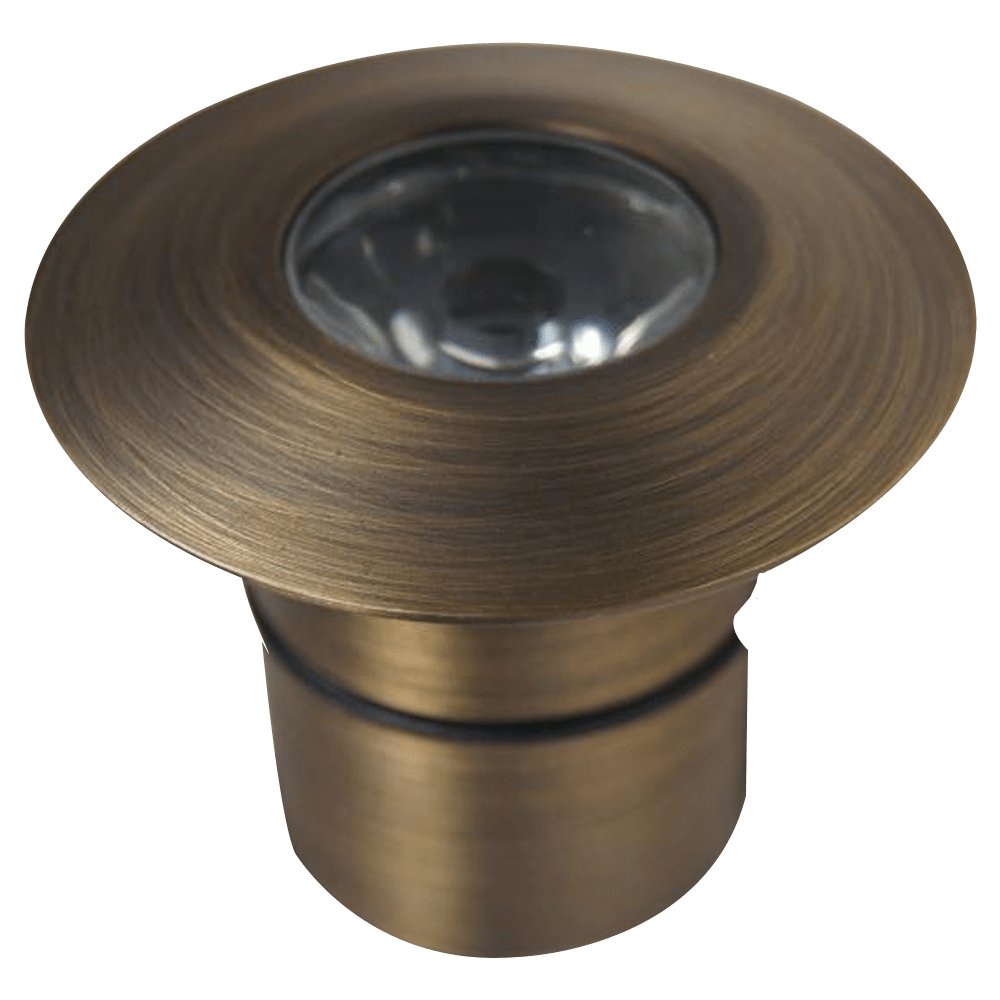 ABBA 1.5W Cast Brass LED In-Ground Well Light - 3000K, Warm White - Sonic Electric