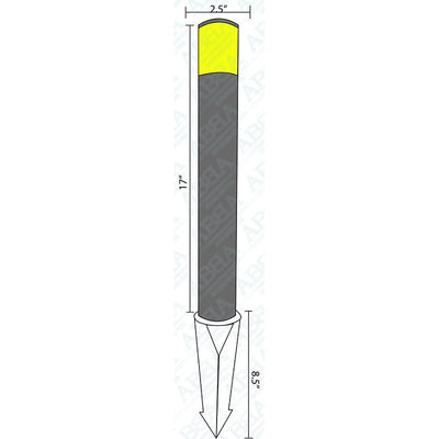 ABBA 3W 12V 17.5" Architectural LED Bollard Path Light - 3000K, Warm White - Sonic Electric