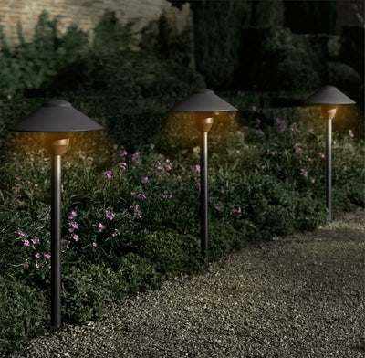 ABBA 3W 12V 18.5" Cast Aluminum Mushroom Path Light - 3000K, Warm White - Sonic Electric