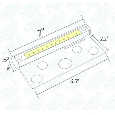 ABBA 3W 12V Aluminum LED Hardscape Edge Light - 3000K, Warm White - Sonic Electric