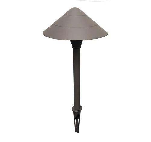 ABBA 3W Cast Aluminum Pyramid Path Light with Ground Spike - Black or Bronze Finish - Sonic Electric