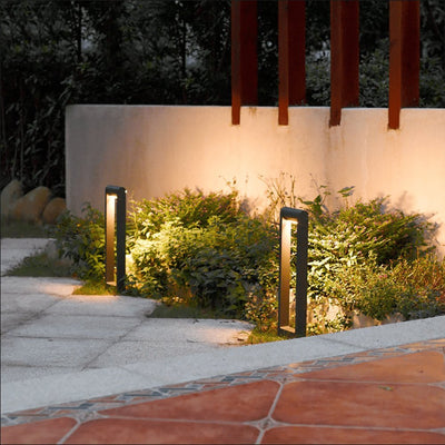 ABBA 8W 12V 24" Aluminum Vertical Adjustable LED Bollard Path Light - Warm White, 3000K - Sonic Electric