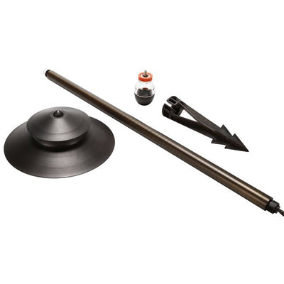 ABBA Brass Two-Tier Pagoda LED Path Light - Dark Brass - Sonic Electric