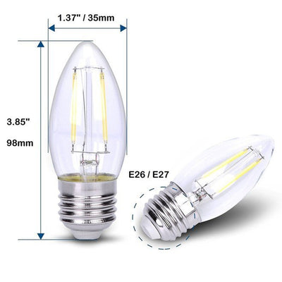 ABBA E26 4W 12V Dimmable LED Light Bulb - 3000K, Warm White or 5000K, Cool White - Sonic Electric