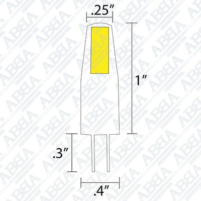 ABBA G4 2W 12V COB LED Light Bulb - 3000K, Warm White - Sonic Electric