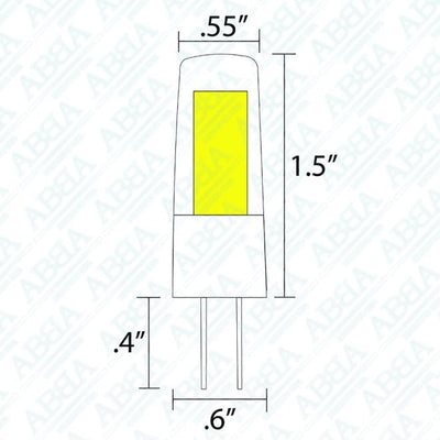 ABBA G4 3.5W 12V LED Light Bulb - 3000K, Warm White - Sonic Electric