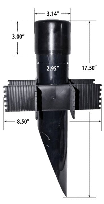 ABBA Heavy Duty PVC Post With Cap - Sonic Electric