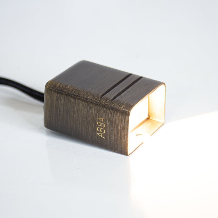 ABBA STB19 Integrated 3W 12V Brass Mini LED Step Light - Sonic Electric