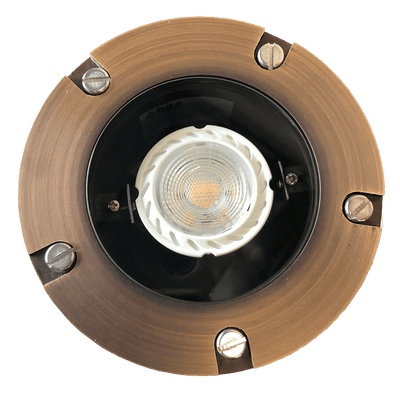 Cast Brass Architectural LED Well Light - 5W, 3000K MR16 Lamp Included - Sonic Electric