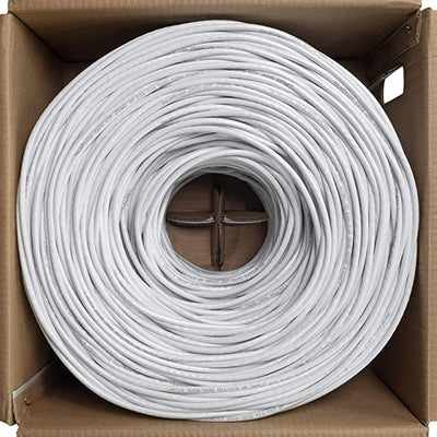 CAT 6 Network Cable - White or Blue, 1,000 ft. - Sonic Electric