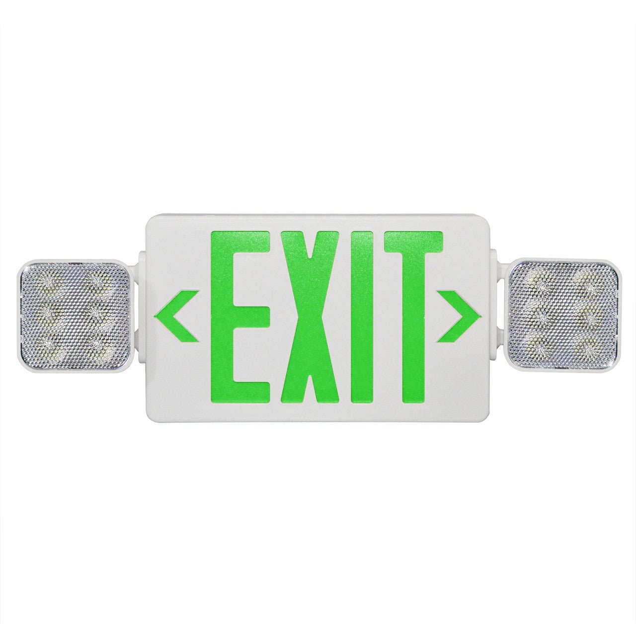 Combination LED Emergency & Exit Light- Green - Sonic Electric