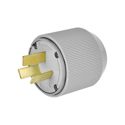 Cooper 4524N Plug 50A 125/250V 3P3W Straight Autogrip Grey - Sonic Electric