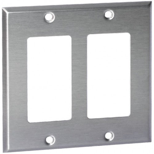 Decorator/GFI Stainless Steel Wall Plate- Multiple Sizes - Sonic Electric