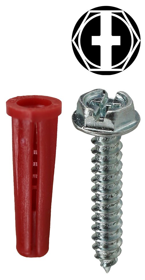 Dottie #10 Red Conical Anchor Kit w/ Hex Head Combo Drive Screws - Sonic Electric