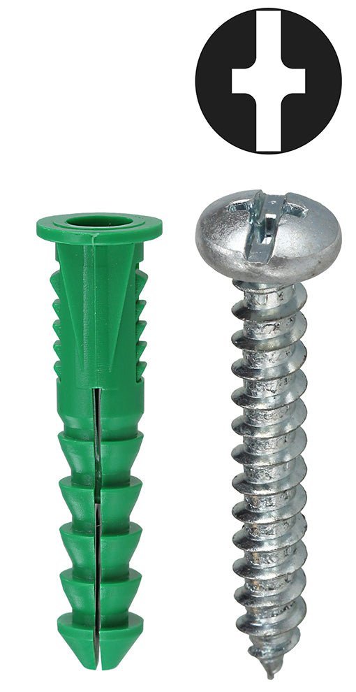 Dottie #12 Green Wing Conical Anchor Kit w/ Pan Head Combo Drive Screws - Sonic Electric