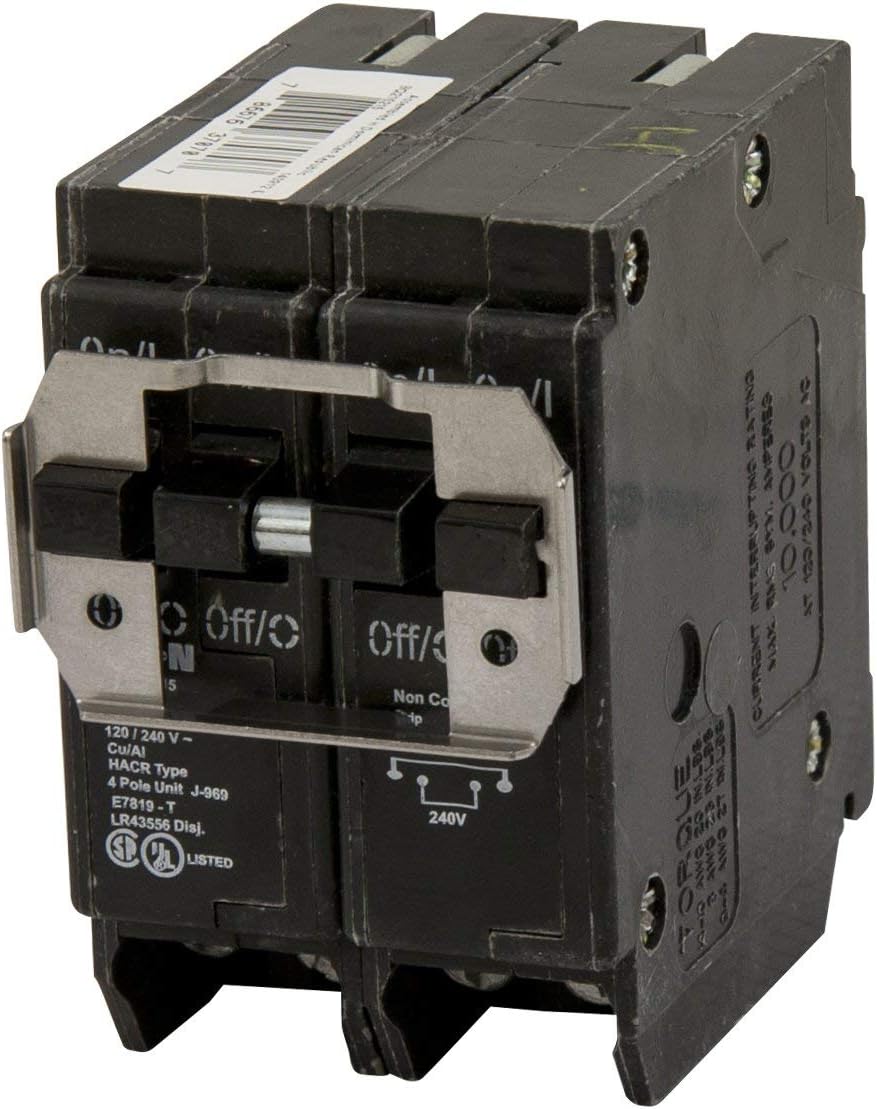 Eaton BQC220220 Plug-On Mount Type BQC Quadplex Circuit Breaker 4-Pole (2) 20 Amp 120/240 Volt - Sonic Electric