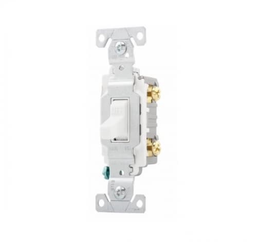 Eaton CS220W 20 Amp Toggle Switch, 2-Pole, Commercial, White - Sonic Electric