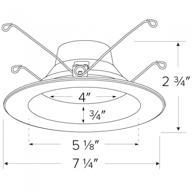 Elco 10W 120V 5"/6" LED Shallow Reflector Inserts with 5-CCT Switch - Sonic Electric