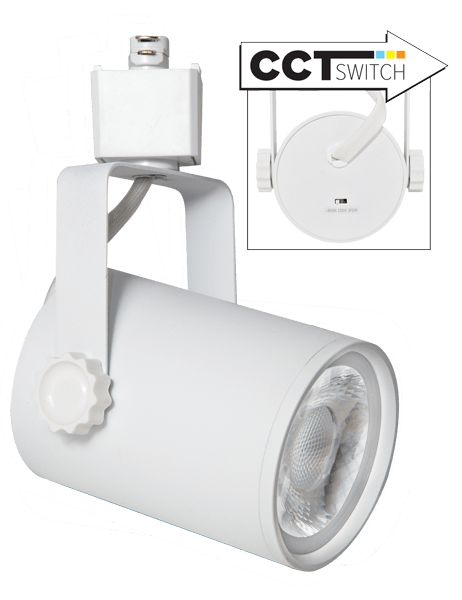 Elco 10W-20W LED Stein™ Track Fixture with 3CCT Switch - Multiple Finishes - Sonic Electric