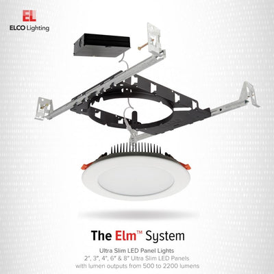 Elco 11W 120V 4" Ultra Slim LED Round Panel Light with 5-CCT Switch - Bronze - Sonic Electric