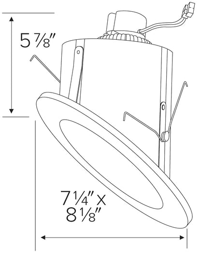 Elco 120V 15W/18W 6" Super Sloped Ceiling LED Reflector Inserts with 5-CCT Switch - Sonic Electric