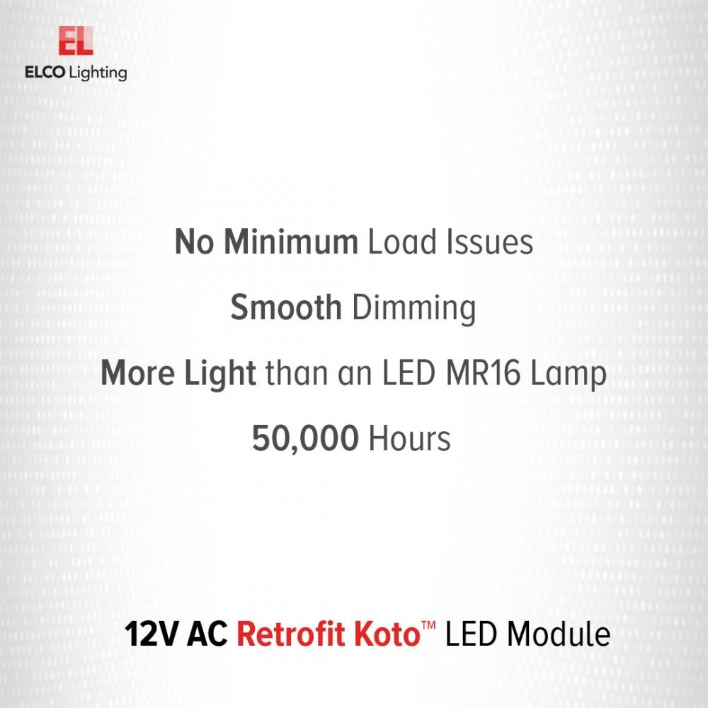 Elco 12V AC Retrofit Koto LED Module Light Engine ELK0830-12 - 3000K,