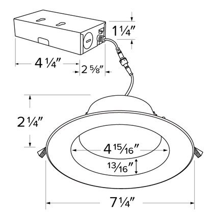 Elco 12W 120V 6" LED 120V Round Reflector Insert with 5-CCT Switch - Sonic Electric