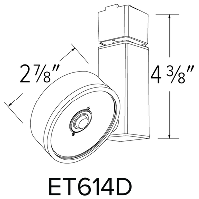 Elco 12W/17W LED Trilene Track Fixture with 3CCT Switch - Multiple Finishes - Sonic Electric