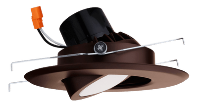 Elco 13W 5" or 6" Round LED Adjustable Gimbal Insert with 5-CCT Switch - Multiple Finishes - Sonic Electric