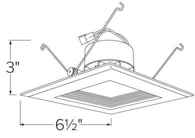 Elco 15W 120V 5" Square LED Reflector Insert with 5-CCT Switch - 1000 Lumens - Sonic Electric