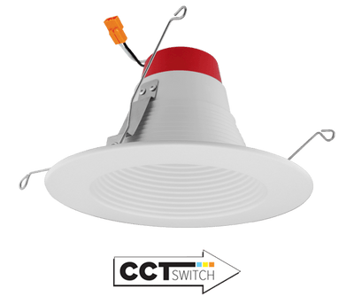 Elco 15W 5" or 6" Round LED Deep Baffle Insert with 5-CCT Switch - High Lumens - Sonic Electric