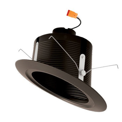 Elco 15W 5" Sloped Ceiling LED Baffle Insert Downlight Trim - 5CCT, 1050 Lumens - Sonic Electric
