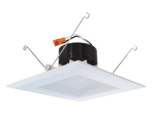 Elco 16W 120V 6" Square LED Baffle Insert Downlight with 3-CCT Switch - Sonic Electric