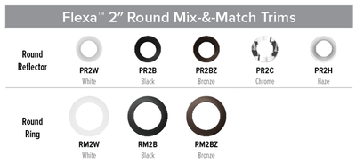 Elco 2" Round Flexa Interchangeable Reflector Trims - Multiple Finishes - Sonic Electric