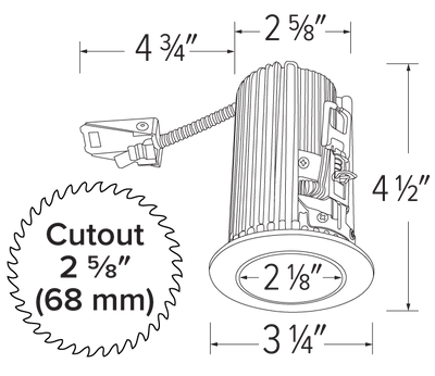 Elco 2 Round Reflector Teak LED Light Engine - Multiple Finishes/Color Temperatures - Sonic Electric