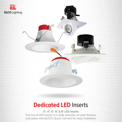 Elco 3" 9W Square LED Baffle Insert with Color Temperature Switch - Sonic Electric