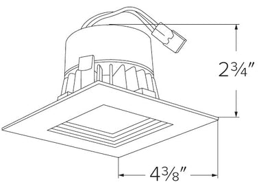 Elco 3" 9W Square LED Baffle Insert with Color Temperature Switch - Sonic Electric