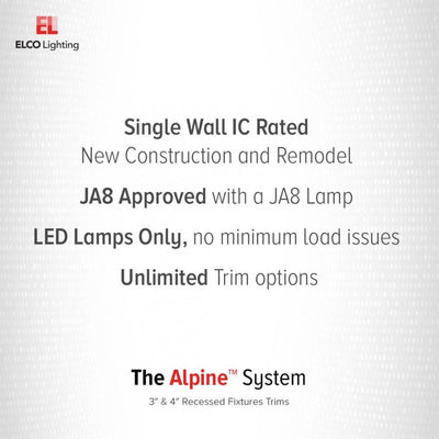Elco 3" New Construction Dedicated LED IC Airtight Housing - Suitable for Koto System - Sonic Electric