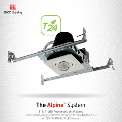 Elco 3" New Construction Dedicated LED IC Airtight Housing - Suitable for Koto System - Sonic Electric