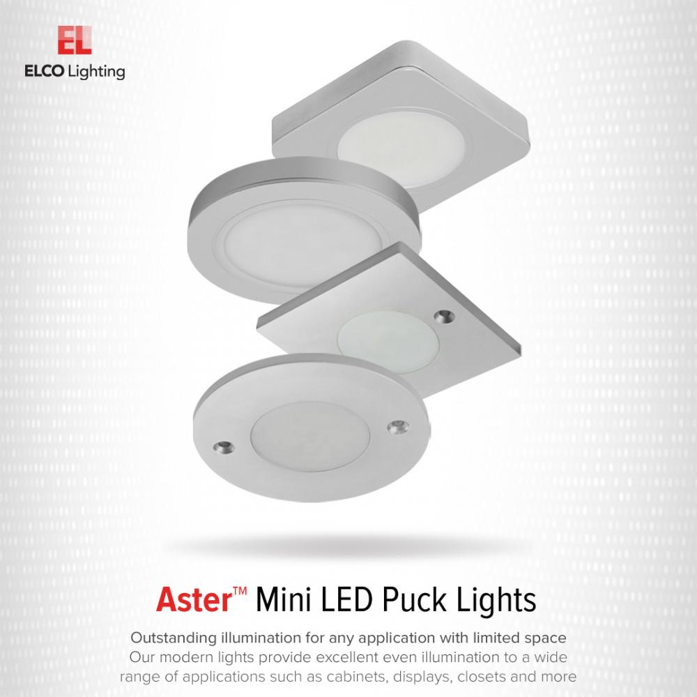 Elco 3.5W Undercabinet Mini Super Slim Round LED Puck Light - 3000K, 280 lm - Sonic Electric