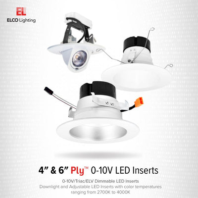 Elco 4 0-10V Square Adjustable LED Insert for Ply System - Sonic Electric