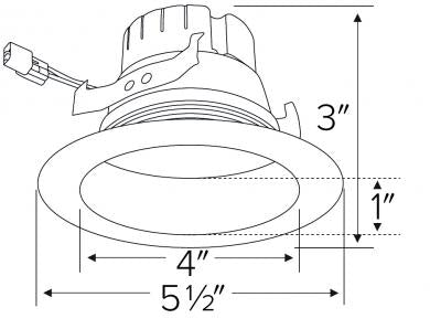 Elco 4" 14W 1000 Lumen LED Reflector Insert Trim with 5-CCT Switch - Sonic Electric