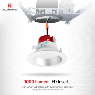 Elco 4" 14W 1000 Lumen LED Reflector Insert Trim with 5-CCT Switch - Sonic Electric