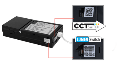 Elco 4 LED High Lumen Round Reflector Insert with 5-CCT Switch & 5-Lumen Switch - Sonic Electric